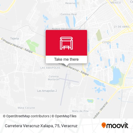 Mapa de Carretera Veracruz-Xalapa, 75