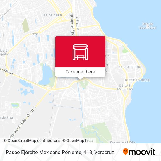 Mapa de Paseo Ejército Mexicano Poniente, 418