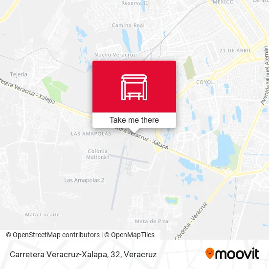 Mapa de Carretera Veracruz-Xalapa, 32