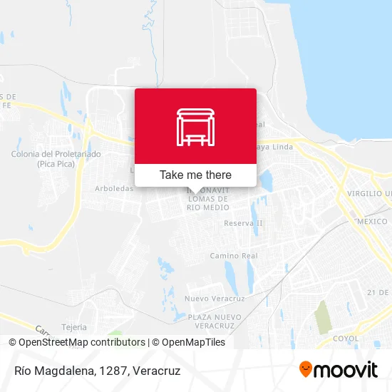 Río Magdalena, 1287 map