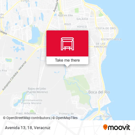 Mapa de Avenida 13, 18