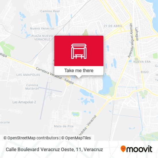 Mapa de Calle Boulevard Veracruz Oeste, 11