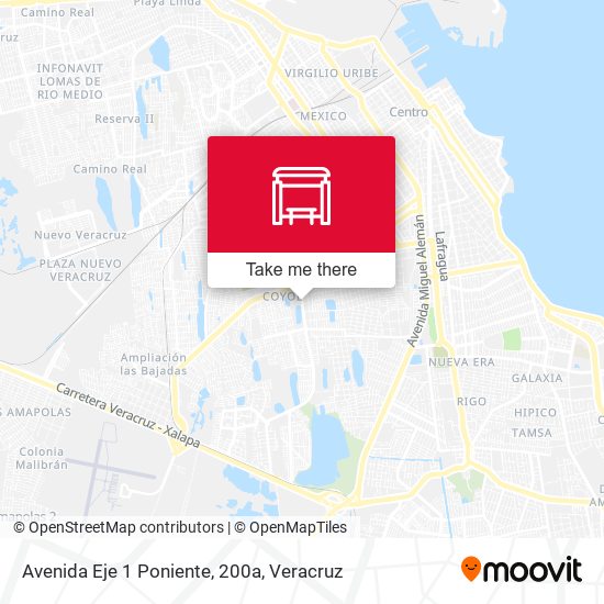 Avenida Eje 1 Poniente, 200a map