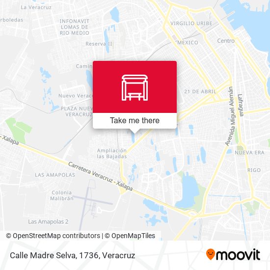 Mapa de Calle Madre Selva, 1736