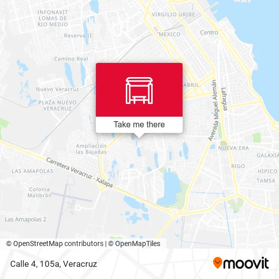 Calle 4, 105a map