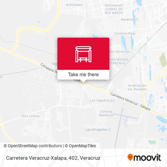 Mapa de Carretera Veracruz-Xalapa, 402
