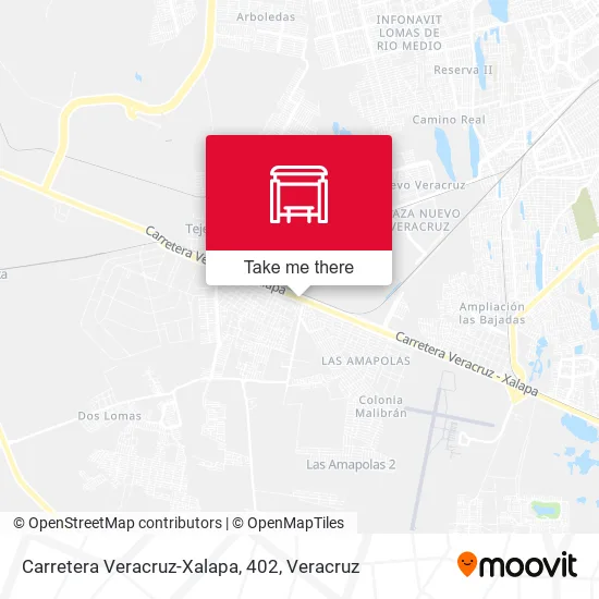 Mapa de Carretera Veracruz-Xalapa, 402