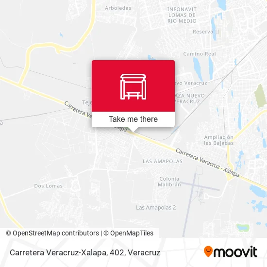 Mapa de Carretera Veracruz-Xalapa, 402