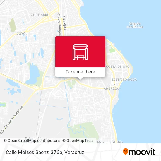 Mapa de Calle Moises Saenz, 376b