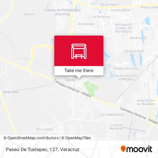 Paseo De Tuxtepec, 127 map