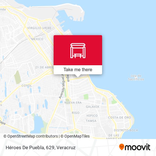 Mapa de Héroes De Puebla, 629
