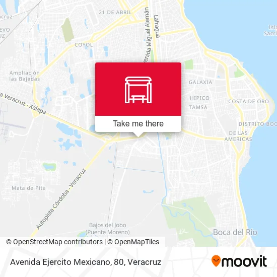 Mapa de Avenida Ejercito Mexicano, 80