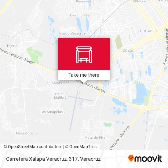 Carretera Xalapa Veracruz, 317 map
