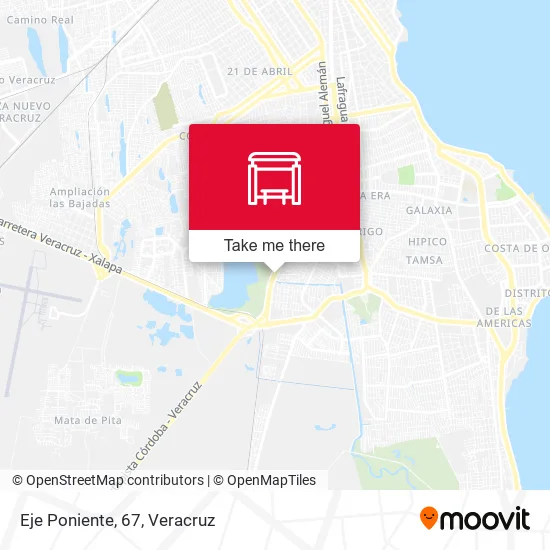 Mapa de Eje Poniente, 67