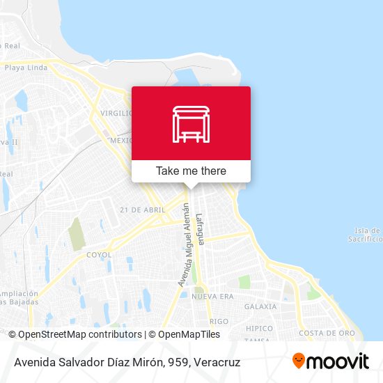 Avenida Salvador Díaz Mirón, 959 map