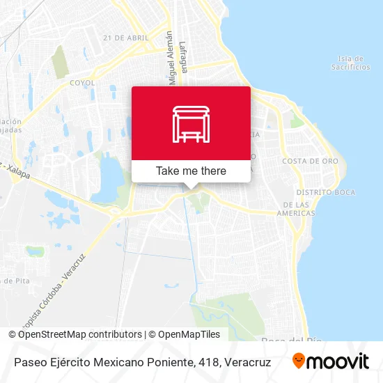 Mapa de Paseo Ejército Mexicano Poniente, 418