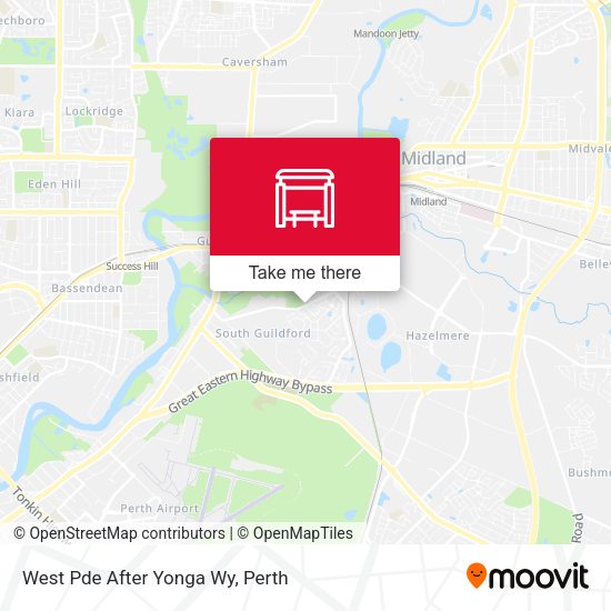 West Pde After Yonga Wy map