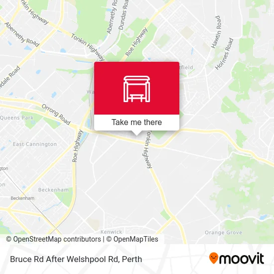 Mapa Bruce Rd After Welshpool Rd