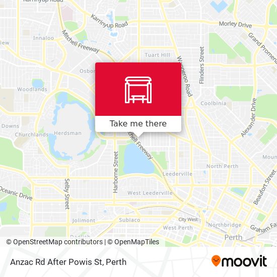 Anzac Rd After Powis St map