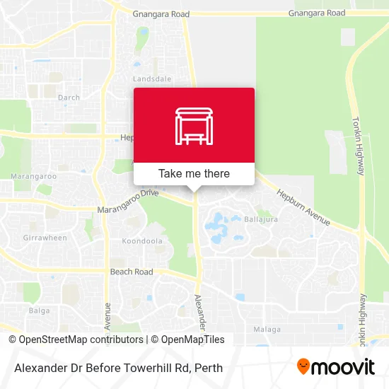 Mapa Alexander Dr Before Towerhill Rd