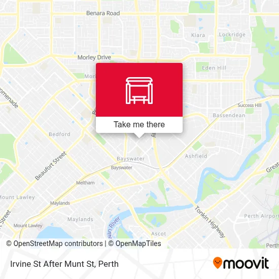 Mapa Irvine St After Munt St