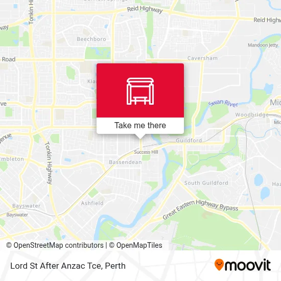 Mapa Lord St After Anzac Tce