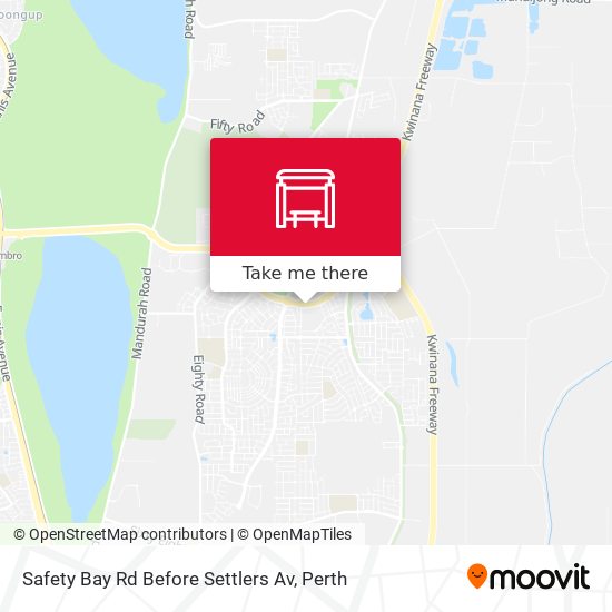 Safety Bay Rd Before Settlers Av map