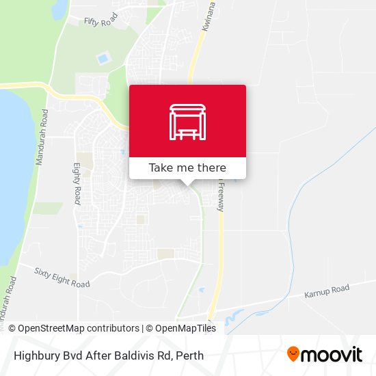 Highbury Bvd After Baldivis Rd map