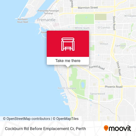 Mapa Cockburn Rd Before Emplacement Cr