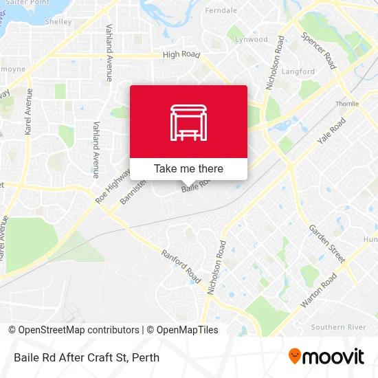 Mapa Baile Rd After Craft St