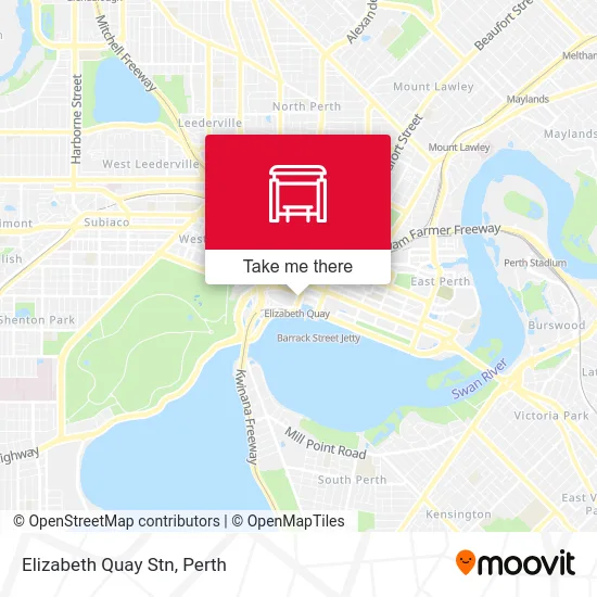 Mapa Elizabeth Quay Stn