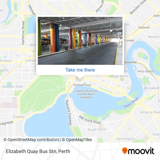 Mapa Elizabeth Quay Bus Stn