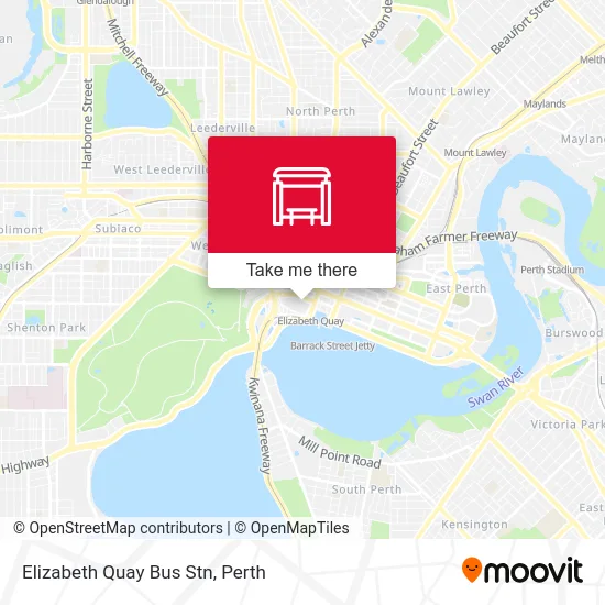 Mapa Elizabeth Quay Bus Stn