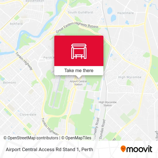 Mapa Airport Central Access Rd Stand 1
