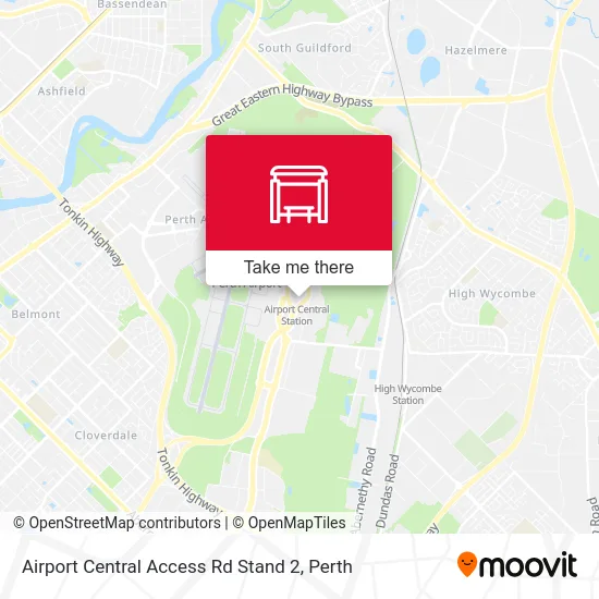 Mapa Airport Central Access Rd Stand 2