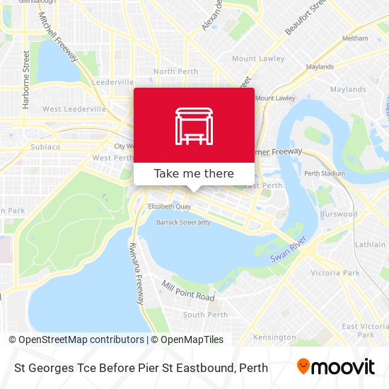 Mapa St Georges Tce Before Pier St Eastbound