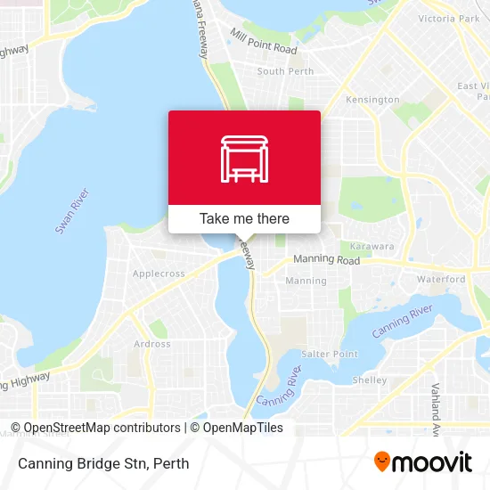 Canning Bridge Stn map