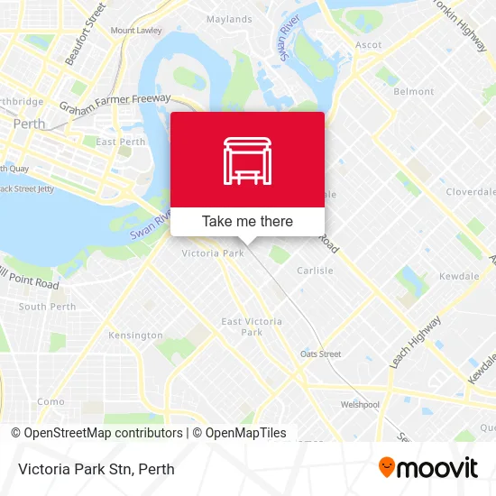 Mapa Victoria Park Stn