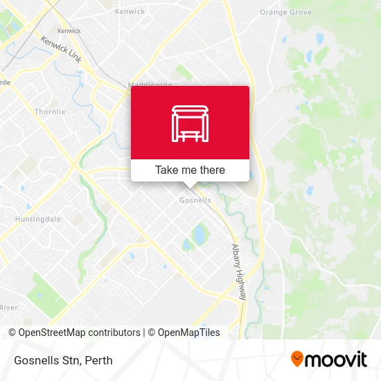 Mapa Gosnells Stn