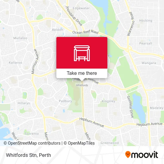 Mapa Whitfords Stn