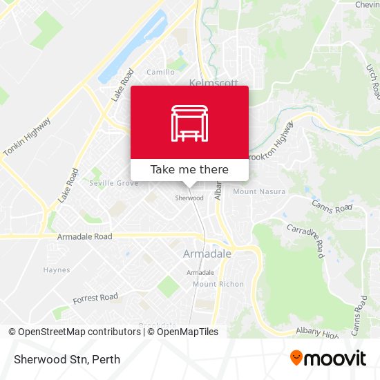 Mapa Sherwood Stn