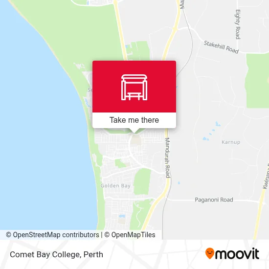 Mapa Comet Bay College