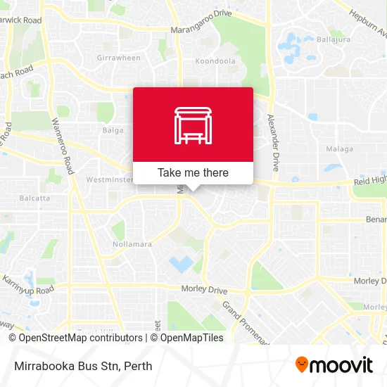 Mapa Mirrabooka Bus Stn