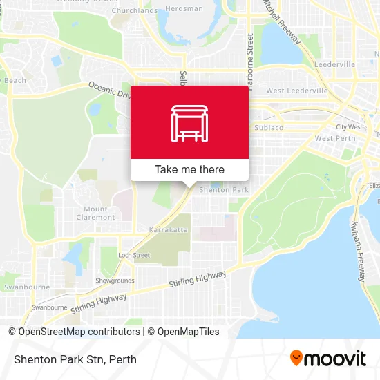 Mapa Shenton Park Stn
