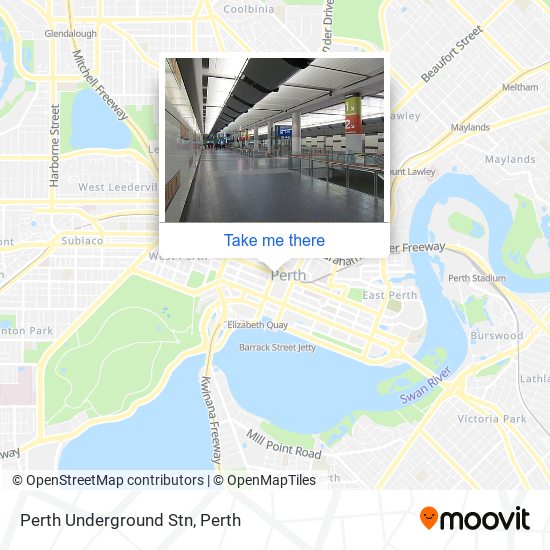 Perth Underground Stn map