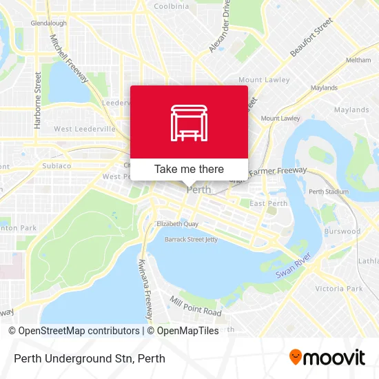 Mapa Perth Underground Stn