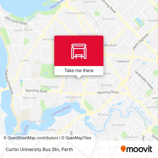 Mapa Curtin University Bus Stn
