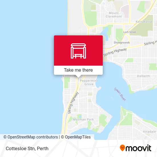 Mapa Cottesloe Stn