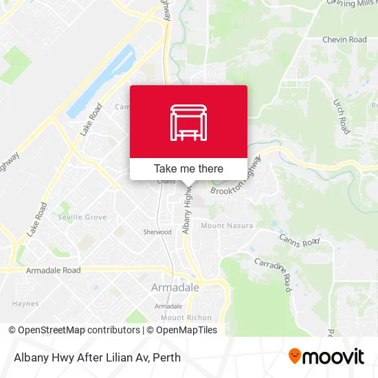 Mapa Albany Hwy After Lilian Av