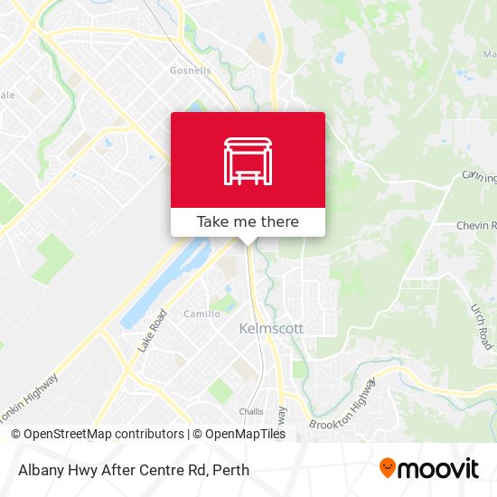 Albany Hwy After Centre Rd map